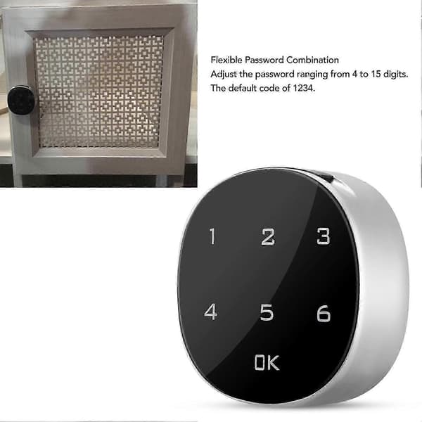 Electronic Cabinet Lock Zinc Alloy Enhanced Security Flexible Setting Digital Password Keyless Lock for Wardrobe Drawer.