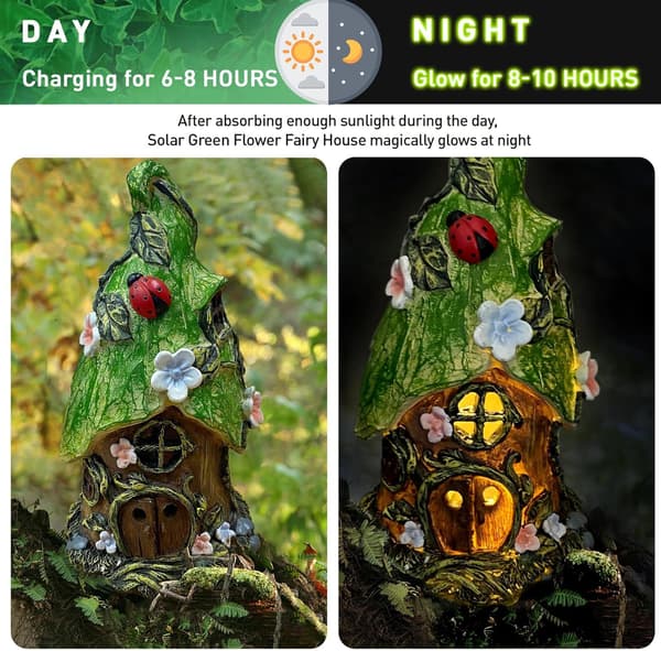 Den fortryllede have fehus grøn blomst ornament udendørs dekoration fehave tilbehør statue alf pixie feer hjem