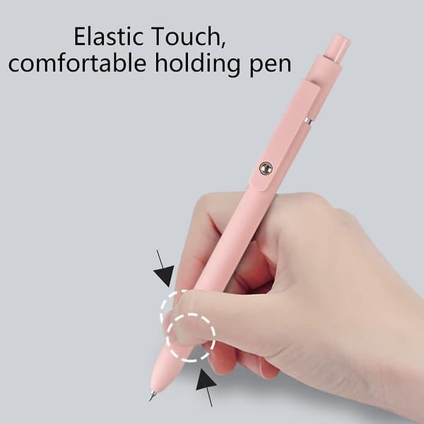 5 Pieces Refillable Gel Pens 0.42MM Retractable Gel Pens Large Ink Volume B B