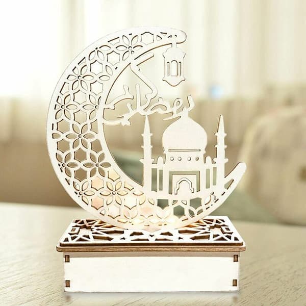 Ramadan Dekorationer Træ Eid Mubarak Ornament Måne Stjerne Islam Vedhæng Plade, Hjemmefest Tilbehør DIY Gave
