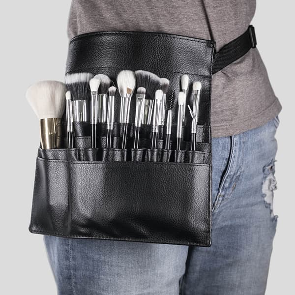 PU ensidig makeupbørste opbevaringstaske professionel støbning makeup