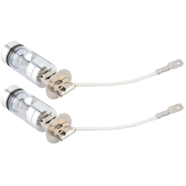 2x H3 6000K Blå 100W LED-frontlykter Kit Tåkelys Billamper
