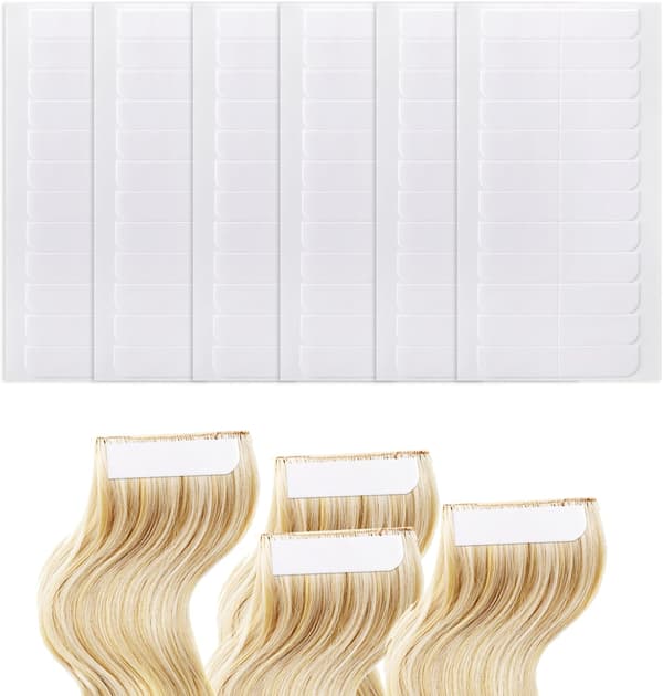 Tape Extensions Lim, 1 ark/144 stk Erstatningstape, Limstrimler, Tape, Extensions, for Hårforlengelser, Hårfester (Hvit)