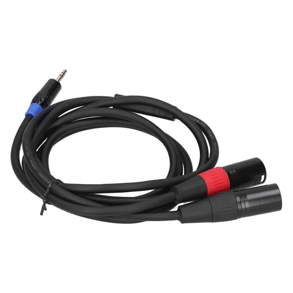3,5 mm Stereo Han til Dobbelt 2 XLR Han Stik Lydkonverteringsadapter Kabel Ledning 1,8M