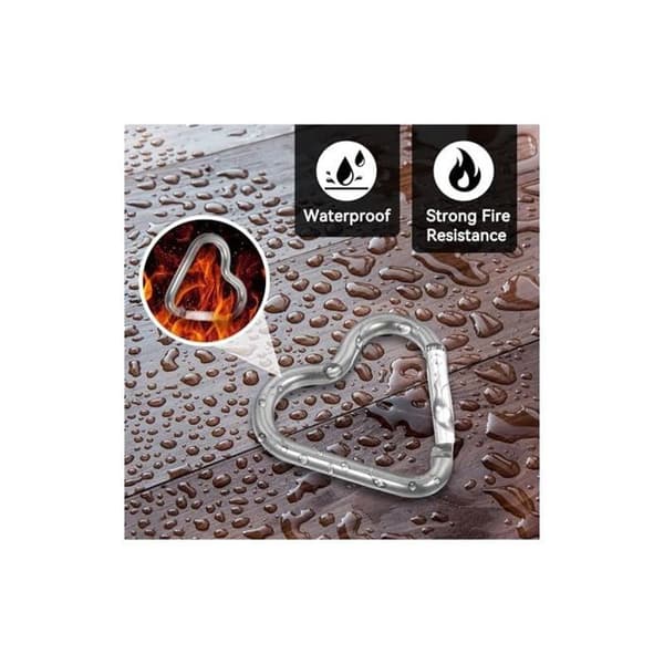 (40×44×3) Karabinkrok, Hjerteformet Spenne i Aluminiumslegering, Sikkerhetsklemme for Camping, Opphengsspenne