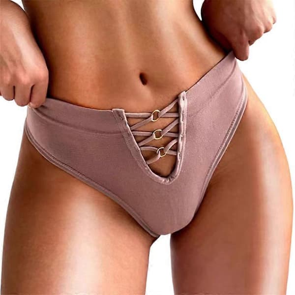 Damer V-rygg med krydsede stropper beige M til L beige M to L
