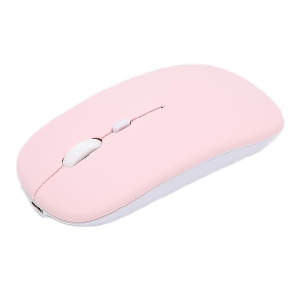 Wireless Mouse Smart Mini Portable 2.4G Cordless Mouse with Receiver Charging Cable for Office Laptop Computer Tablet Pink Dual Mode