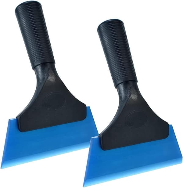 (Blå) 2-pack Silikon Squeegee, Gummiskrapa för Bilfönster/C-FX-