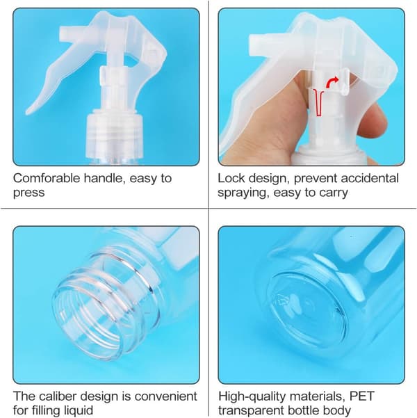 2 stk 200 ml Sprayflaske Tom Sprayflaske Sprayflasker Klar Pl