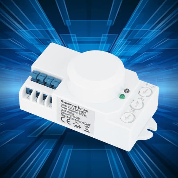 5.8GHz Mikrobølgeradarsensor Kropsbevægelse Automatisk Detektor Lysafbryder AC 220V-240V