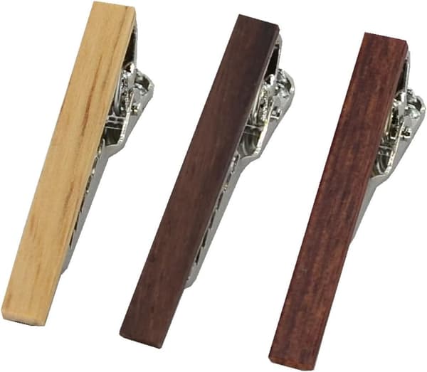 Kravatteklemmer til mænd, klassisk, metal, enkel, 3 stk. str. one size, farve one -