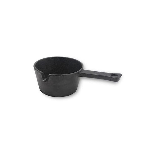 Støpejernsdippskål Mini Rund Dippskål for Utendørs BBQ Piknik 9,5cm