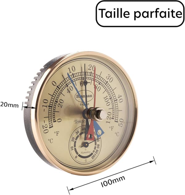 12/413 Termometer/Hygrometer med maks./min. urskive