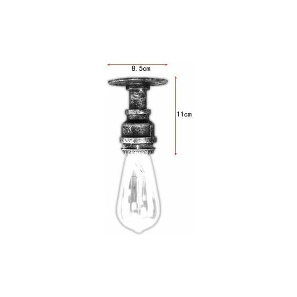 Cham Taklampe Loft Industriell Jernrør Rør Kran E27 Taklamper Retro Lamper - Mønster