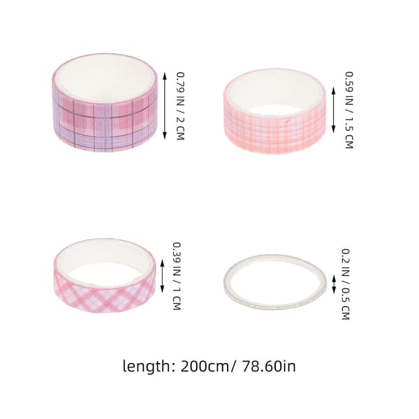 32 rullar rutig Washi-tejp set 2M vardera dekorativ maskeringstejp