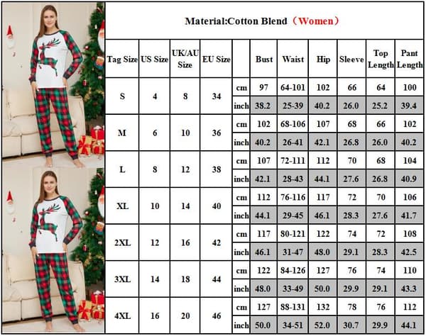 Matchende julepyjamas til mor, familie, mor Mom XL Mom XL