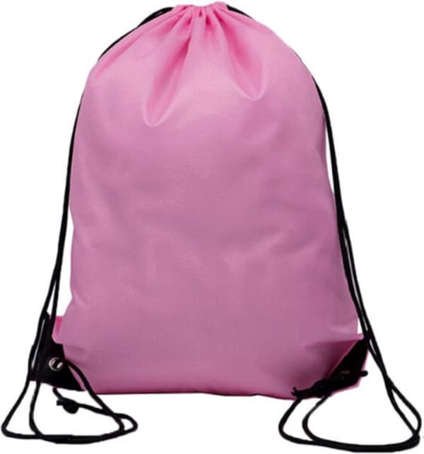 Gympapåse - Med dragsko - 12 liter - Ljusrosa