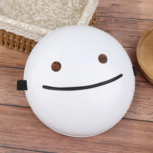Cosplay Halloween Mask Drömmar Masker Tecknad Anime Vit Smile one size
