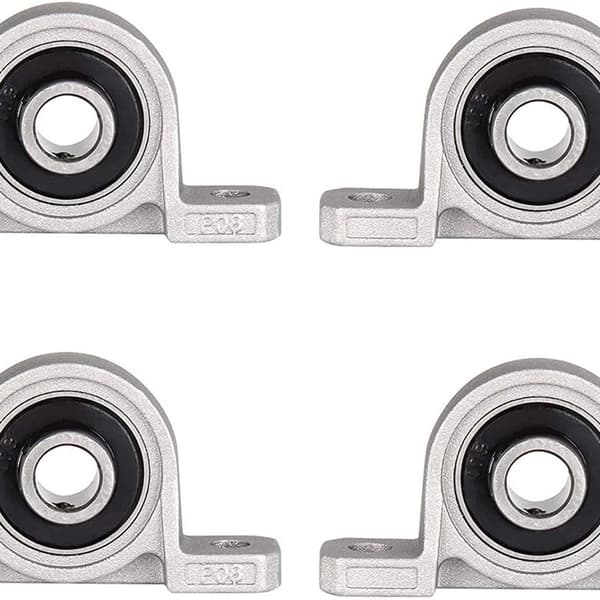 4-pack kullagerblock, 10 mm kullager, flänslager, flänshål, självinställande