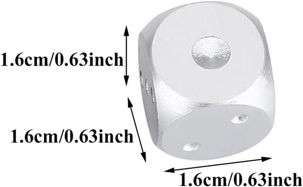 Spillterninger i aluminiumslegering, 5 stk i en boks, lette sekskantede