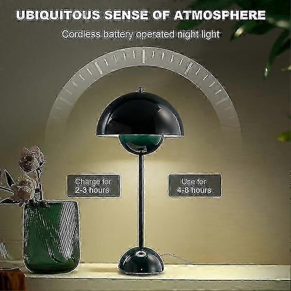 LED urtepotte bordlampe, moderne Macaron lampe, dæmpbar bordlampe med 3 farver