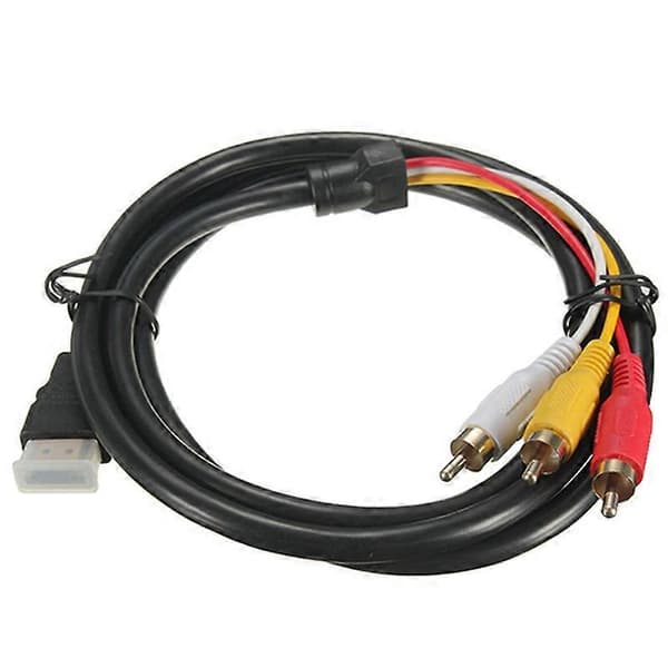 1,5 meter 1080P HDTV HDMI-kompatibel hann til 3 RCA Audio Video AV-kabeladapter