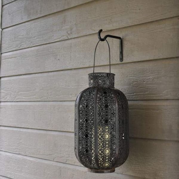 Sort Metal Vægkrog - 15x10cm til Hængende Kurve & Planter[JUN]