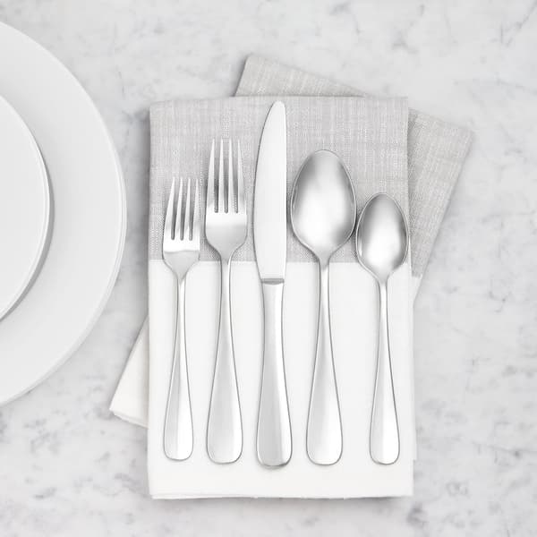 Rostfria middagsgafflar med rundad kant, 4-pack