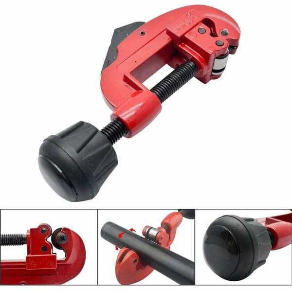 Adjustable Mini Pipe Cutter for 3-30mm Copper Aluminum PVC Pipes 1pc Red