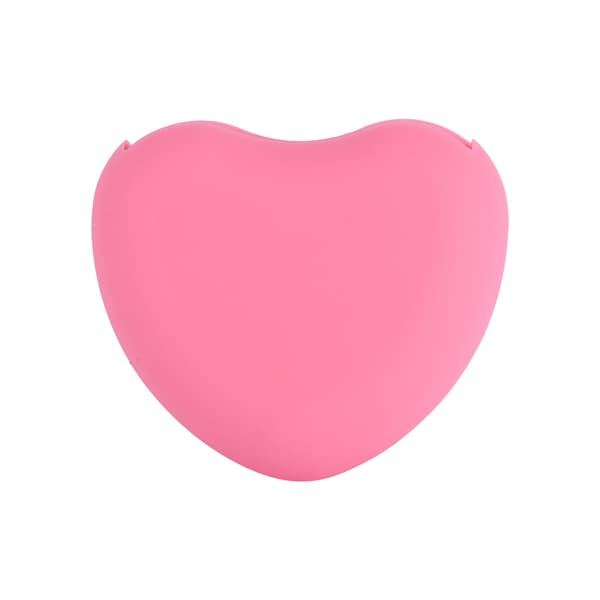 Makeupbørsterenser Silikone Hjerteformet Fingerhandske Makeupsvampbræt Vaskeskrubber (Pink)