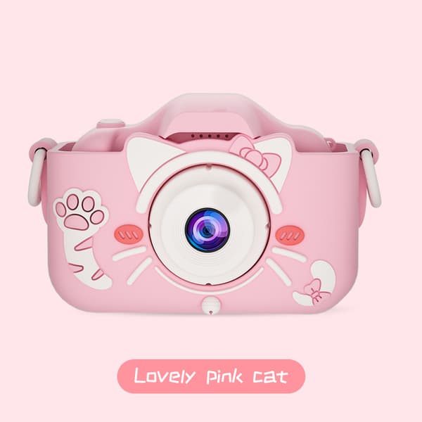 Blå Rosa Färg Barn Digitalkamera 2000w Pixel Barn Mini Kamera Leksak Cartoon