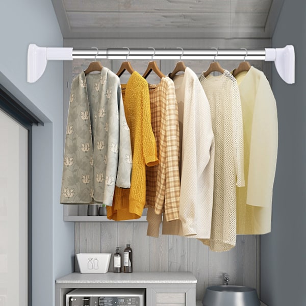 50-120cm Hållbar Teleskopisk Klädstång Utdragbar Rostfri Gardinstång Enkel Installation för DIY Utrymme
