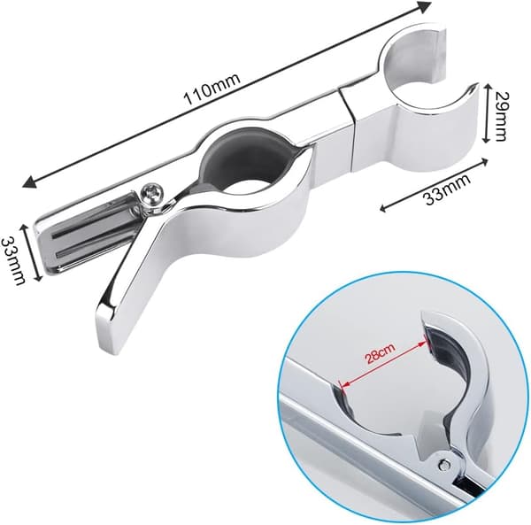 Zinc Alloy Hand Shower Holder, Liftable (Silver) Replaceable Handle
