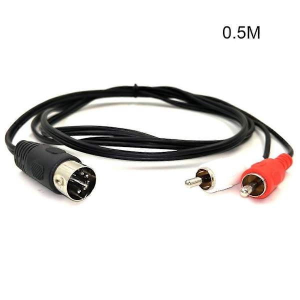 5-nastainen DIN-liitin Uros - 2RCA Ääni- ja videokaapeli Elektrofoniselle Bang&Olufsenille [db] 0.5m