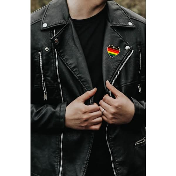 5-pack Bisexuell pride hjärtformade pins broscher flagga badge brosch Pack 5 Rainbow Pack 5 Rainbow