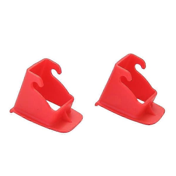 2 Pcs Car Seat ISOFIX Interface Buckle Fixed Guide Groove Safety Belt Bracket Connector Red Red