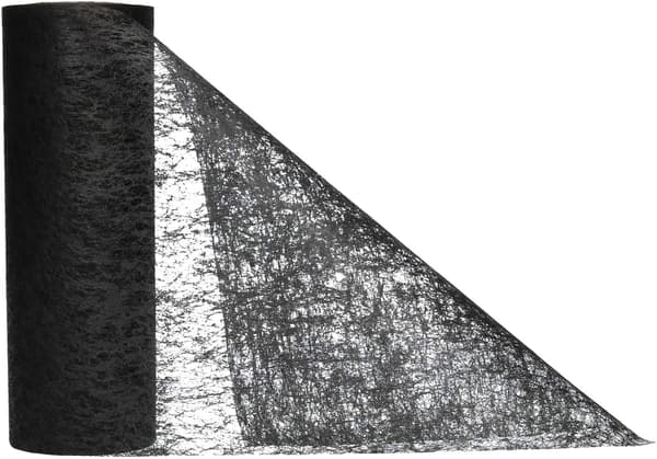 (Sort) Bordløber Non-woven Bånd Bryllupsbordløber 58 cm / 914,4 cm