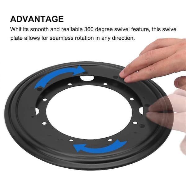 3-pack 23 cm Rund LazySusan Vridskiva Kullagerplatta, Roterande Vridplatta, Vridbordsbas för Bord S