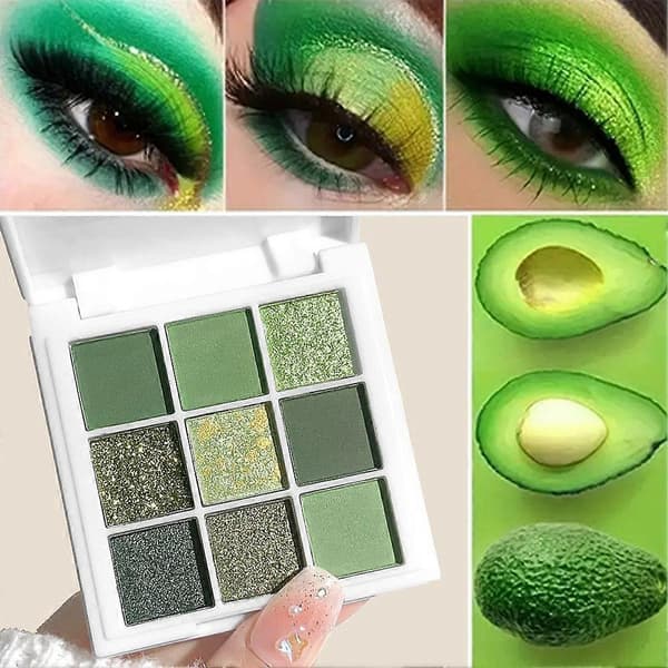 Green Eyeshadow - Mint Milk Tea 9 Colors - Matte Shimmer