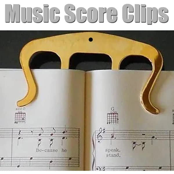 2 st Notklämmor Musikbladshållare Notmappar för Piano, Gitarr, Violin, Spelande Instrument och Läsning