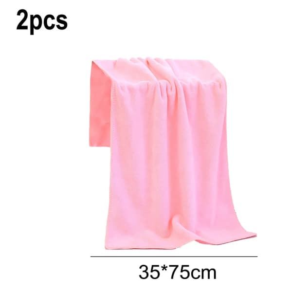 Professional Quick Dry Microfiber Hair Salon Towel 2-Pack (Light Pink)