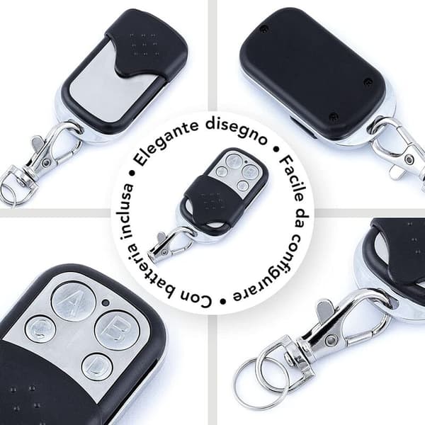 Universal Remote Control for Gates 433.92 MHz for Automatic Gates, Long Range, with 12V Battery Included (3-pack)