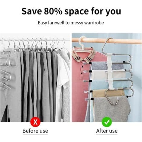 White, space-saving hangers (1 unit) are ideal for organizing your wardrobe