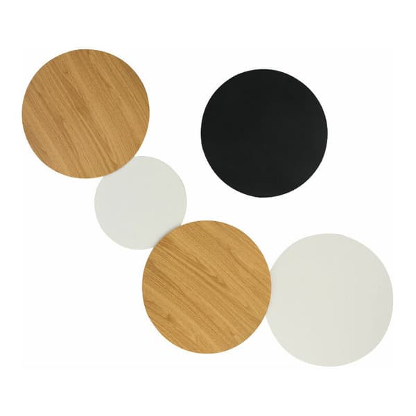 Rund LED-vägglampa modern touch-brytare vardagsrum sovrum dekoration vit vägglampa