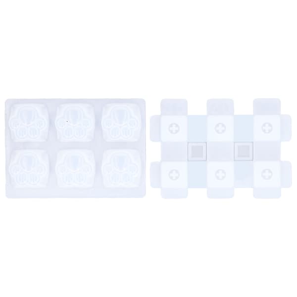 Resin Casting Molds Cat Claw Shape Cleanable Decorative DIY Keycaps Silicone Accessories for Gift