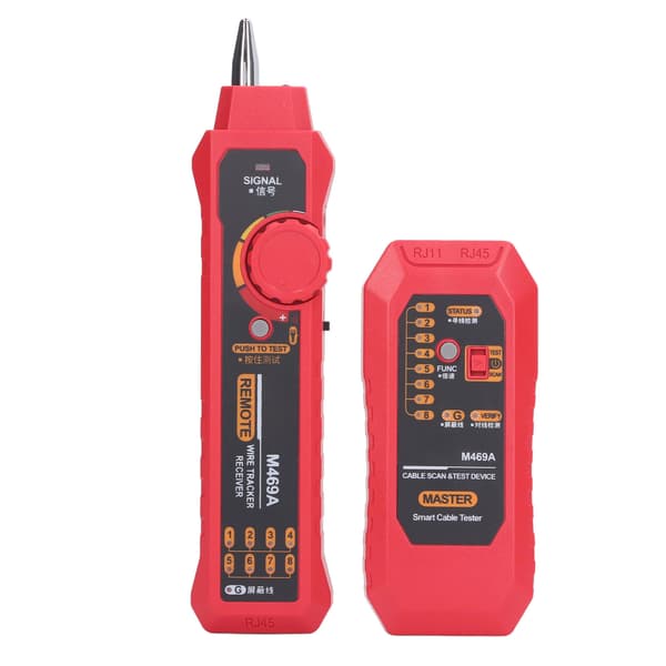 Network Cable Tester Multifunctional Anti-interference Portable Wire Tester Finder with Headphones Light