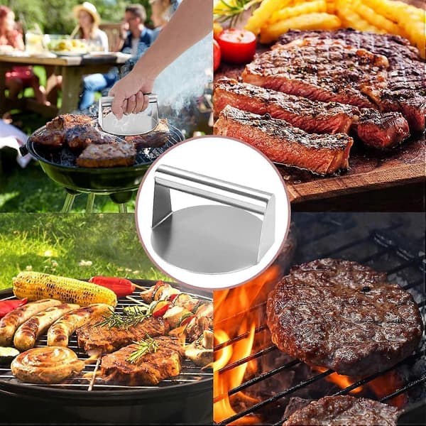 Burgerpress Rostfritt Stål Hamburgerpress Burger Smasher Smash Burger Press Bacon Press Smash Burger Kit Burgerpress Gjutjärn