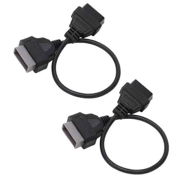 1 par OBD2-diagnosekabel, 14-benet til 16-benet sort bærbar letvægtsdiagnoseadapterstik til bil [DB]