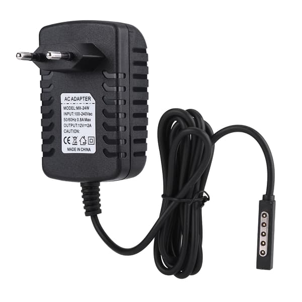 12V 2A Strømadapter Tablet Oplader til Microsoft Surface RT/RT2 med EU-stik 100-240V