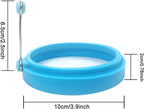 Silikon-eggeformer, 10 cm, Matsikker, Non-stick belegg, Stekt egg